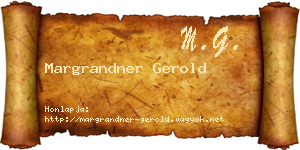 Margrandner Gerold névjegykártya